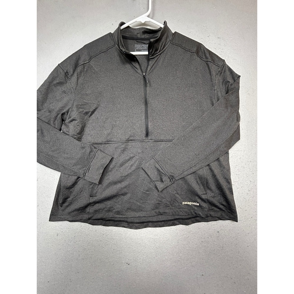 Patagonia Capilene Cool Daily 1/4 Zip Polyester Gray Large Mens